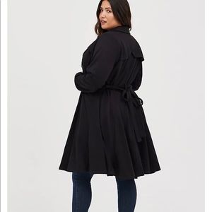 Never worn Black trench coat size 6 torrid